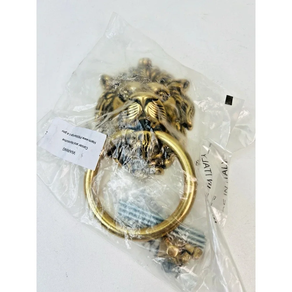 Brass Lion Door Knocker Handle Pull Home Decor